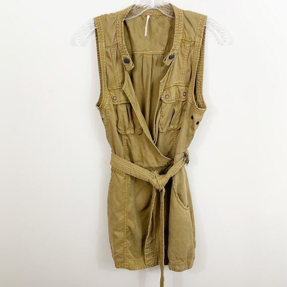 Free People Desert Daylight Mini Wrap Dress - Picture 2 of 7